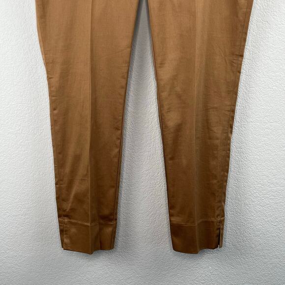 H & M Brown Slim Mid Rise Capri Chino Pants NWOT Size 6 - Picture 6 of 12